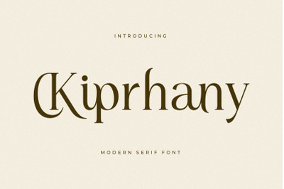 Kiprhany - Modern Serif Font