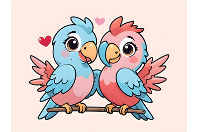 Cute couple Parrot