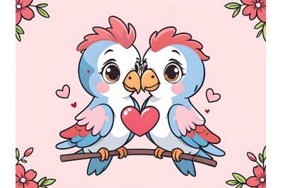 Cute couple Parrot