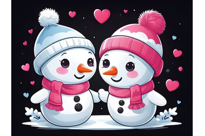 Couple Snowman