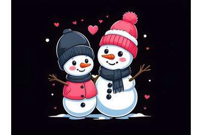 Couple Snowman