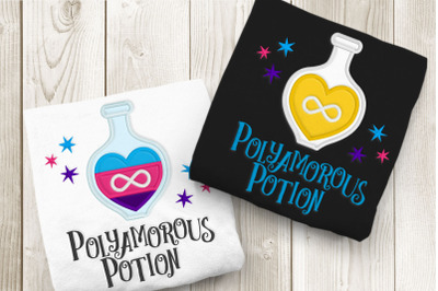 Polyamorous Potion Bottle | Applique Embroidery