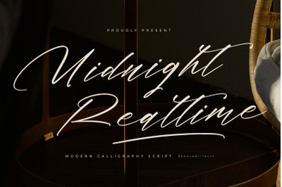 Midnight Realtime - Modern Calligraphy Script