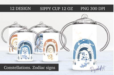 Zodiac 12 Oz Sippy Cup Sublimation