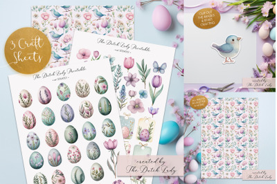 Printable Craft Sheets - Botanical Easter Theme