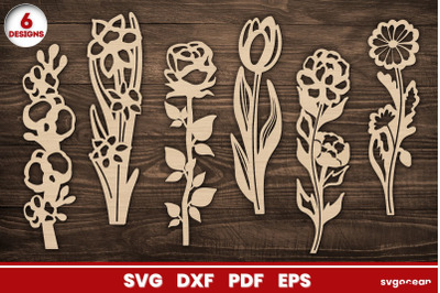 Floral Bookmarks SVG Bundle