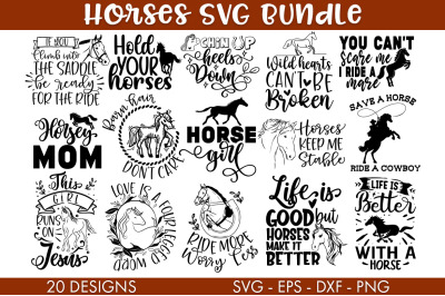 Horse SVG Bundle Sublimation Cut file