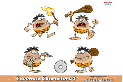 Caveman Cartoon Characters 4