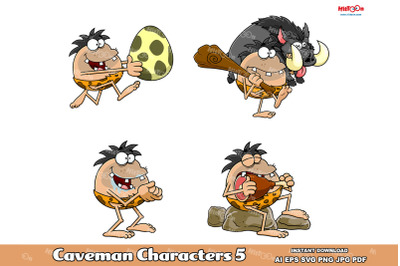 Caveman Cartoon Characters 5