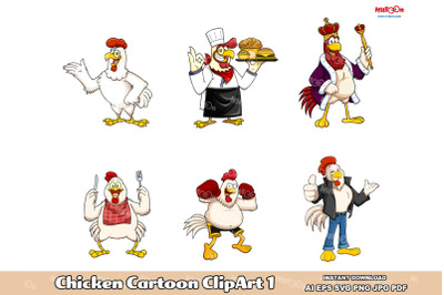 Chicken Cartoon ClipArt 1