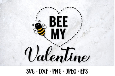 Bee My Valentine SVG. Funny Valentines quote. Shirt design