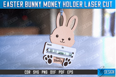 Easter Bunny Money Holder Laser Cut | Gift Design | CNC File