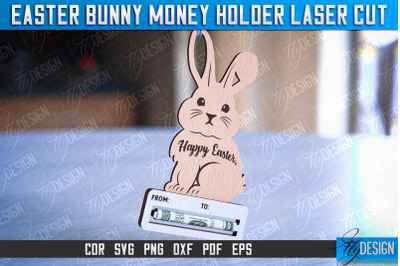 Easter Bunny Money Holder Laser Cut | Gift Design | CNC File