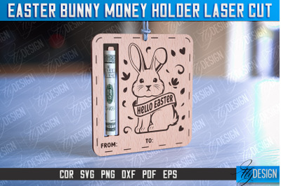 Easter Bunny Money Holder Laser Cut | Gift Design | CNC File