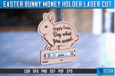 Easter Bunny Money Holder Laser Cut | Gift Design | CNC File