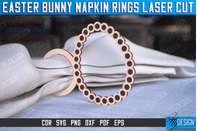 Easter Bunny Napkin Rings Laser Cut | Home Design | CNC File