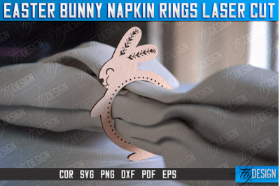 Easter Bunny Napkin Rings Laser Cut | Home Design | CNC File