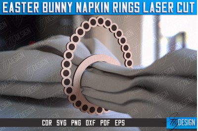 Easter Bunny Napkin Rings Laser Cut | Home Design | CNC File