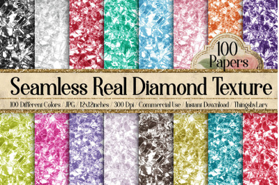 100 Seamless Real Diamond Texture Digital Papers