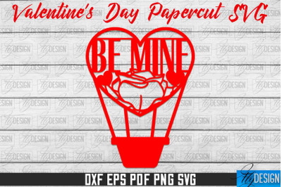 Valentine&#039;s Day SVG | Love Paper Cut SVG | Heart Design