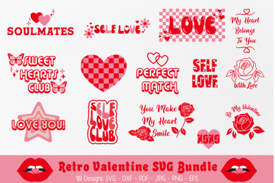 Retro Love Club SVG | Retro Love SVG | xoxo PNG | Self Love Clipart |