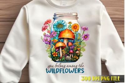 Wildflowers Boho Jar Print