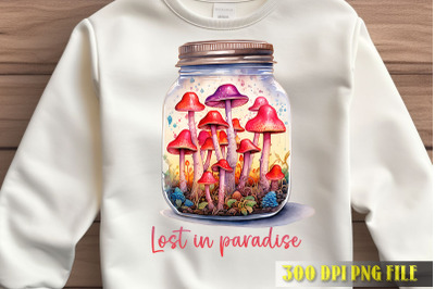 Lost in Paradise Mushroom Art