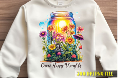 Grow Happy Thoughts Jar Design