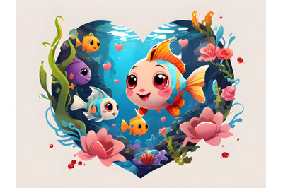 angel fish under the sea