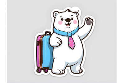 Polar Bear with a suitcase