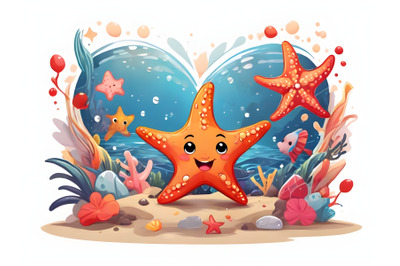 starfish under the sea