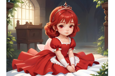 Illustration of beautiful fairytale princess