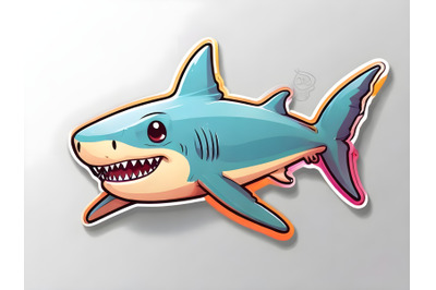 Illustration of cute saw shark