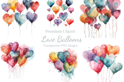 Heart Shaped Balloons Clipart