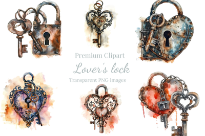 Lovers Lock Valentines Clipart