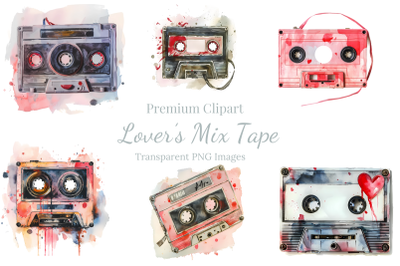 Lovers Mix Tape Valentines Clipart