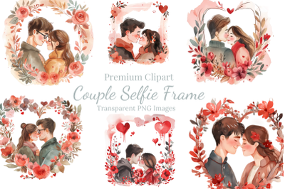 Couple Selfie Valentine Clipart