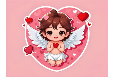 Illustration of Valentines Day Cupid