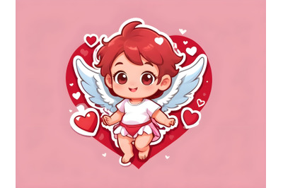 Illustration of Valentines Day Cupid