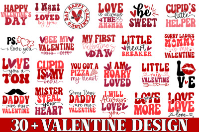 30 + Valentine Design Bundle