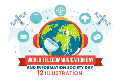 12 World Telecommunication and Information Society Day Illustration