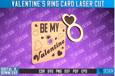 Valentine&#039;s Ring Card Laser Cut | Valentine&#039;s Day | CNC File