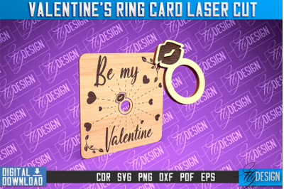 Valentine&#039;s Ring Card Laser Cut | Valentine&#039;s Day | CNC File