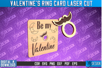 Valentine&#039;s Ring Card Laser Cut | Valentine&#039;s Day | CNC File