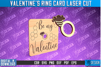 Valentine&#039;s Ring Card Laser Cut | Valentine&#039;s Day | CNC File