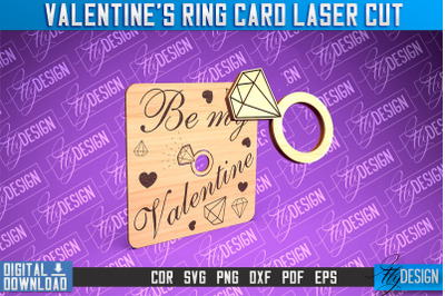 Valentine&#039;s Ring Card Laser Cut | Valentine&#039;s Day | CNC File