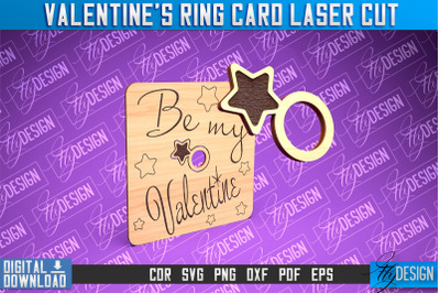 Valentine&#039;s Ring Card Laser Cut | Valentine&#039;s Day | CNC File