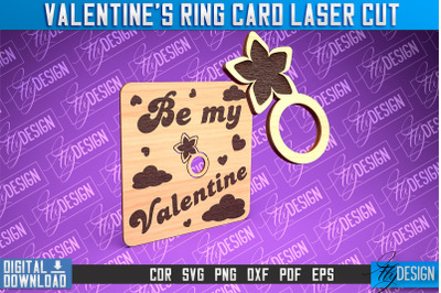 Valentine&#039;s Ring Card Laser Cut | Valentine&#039;s Day | CNC File