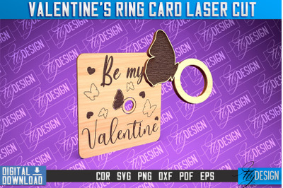 Valentine&#039;s Ring Card Laser Cut | Valentine&#039;s Day | CNC File