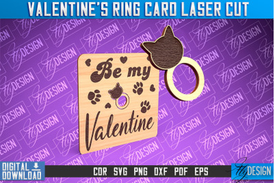 Valentine&#039;s Ring Card Laser Cut | Valentine&#039;s Day | CNC File